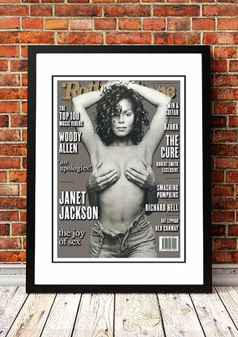 Janet Jackson' Rolling Stone Magazine Cover! - Framed A3