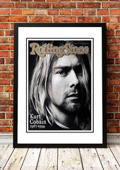 Kurt Cobain' Rolling Stone Magazine Cover! - Framed A3