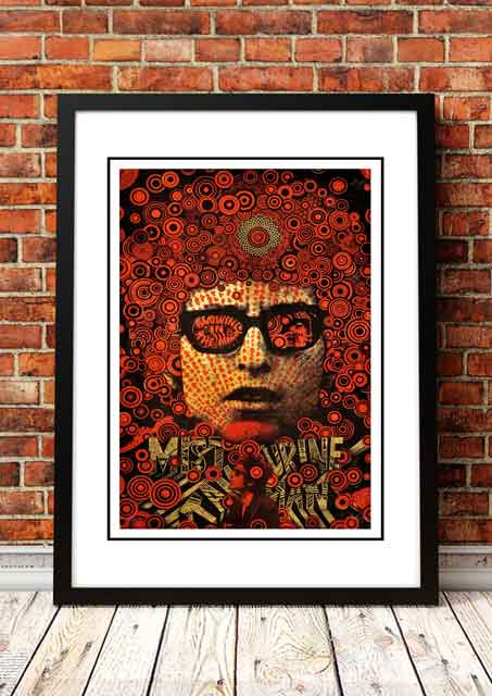 Bob Dylan ‘Mr Tambourine Man’ Pop Art Poster - Framed A2