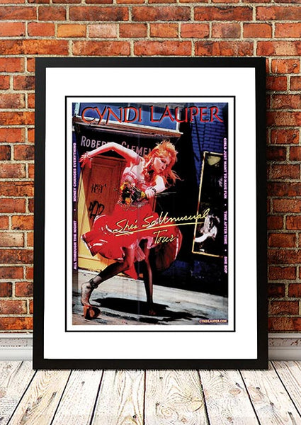 Cyndi Lauper ‘She’s So Unusual’ In Store Promotional Poster 1983 - Framed A4