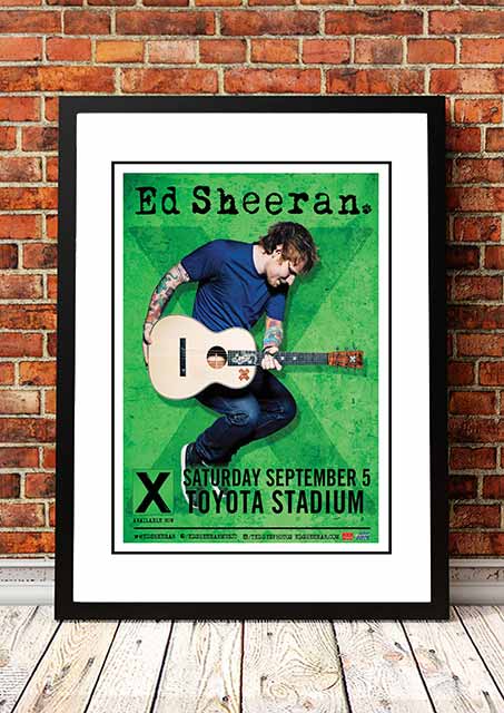 Ed Sheeran ‘Toyota Stadium’ Dallas, USA Concert Poster 2018 - Framed A3