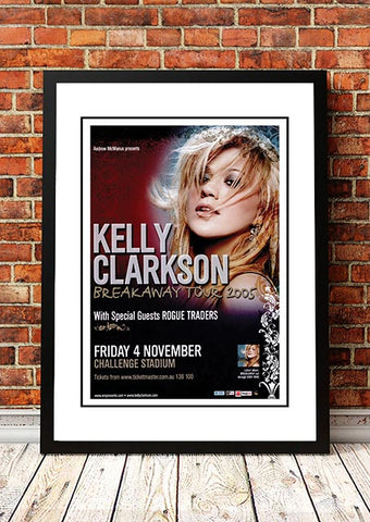 Kelly Clarkson ‘Breakaway Tour’ Perth, Australia Concert Poster 2005 - Framed A3