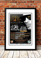 Lenny Kravitz ‘Black and White' Australian Tour Poster 2012 - Framed A2