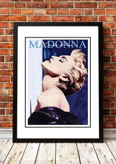 Madonna ‘True Blue’ In Store Promotional Poster 1986 - Framed A4