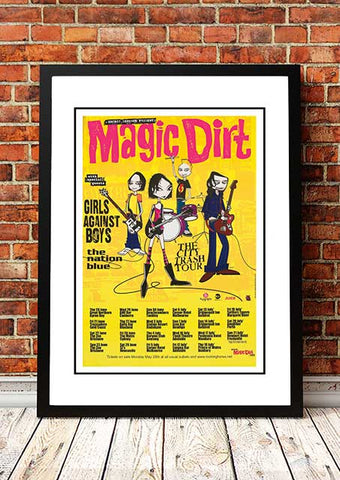 Magic Dirt ‘City Crash’ Australian Tour Poster 2000 - Framed A4
