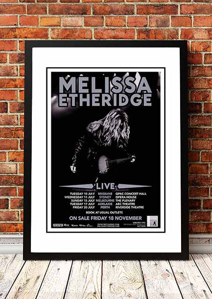 Melissa Etheridge ‘The Road Less Travelled’ Australian Tour Poster 2012 - Framed A3