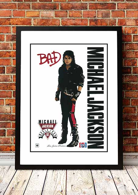 Michael Jackson ‘Bad’ Australian Tour Poster 1987 - Framed A2