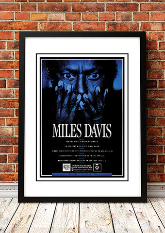 Miles Davis ‘Australian Tour’ Poster 1988 - Framed A2