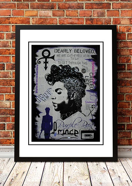 Prince 'Pop Art' Poster - Framed A4