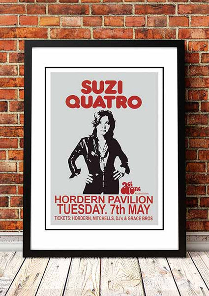 Suzi Quatro ‘Horden Pavilion’ Sydney, Australia Concert Poster 1974 - Framed A4