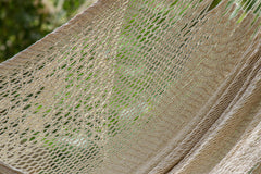 Outdoor undercover cotton Mayan Legacy hammock with hand crocheted tassels Queen Size Marble Colour