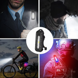 LED Red White & Blue Flashing Chest Clip Strobe Light