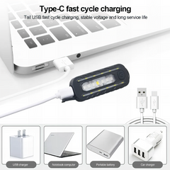 LED Red White & Blue Flashing Chest Clip Strobe Light