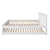 Artiss Bed Frame King Single Size Wooden Trundle Daybed White ELVIS