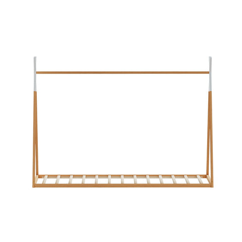 Artiss Bed Frame Wooden Kids House Single Frame Oak ENID