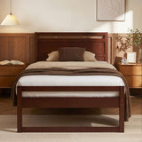 Artiss Bed Frame King Single Size Wooden Walnut WITTON