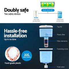 Devanti Water Cooler Dispenser Bench Top 22L w/2 Filter