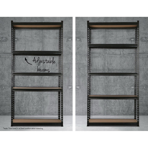 Giantz 2x1.5M Garage Shelving Warehouse Rack Pallet Racking Storage Shelve Black