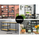 Giantz 2x1.5M Garage Shelving Warehouse Rack Pallet Racking Storage Shelve Black