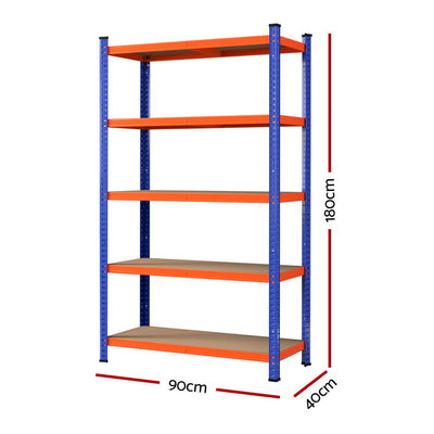5 x 1.8M Giantz Garage Shelving Warehouse Rack