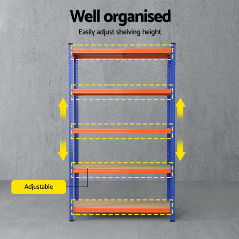 5 x 1.8M Giantz Garage Shelving Warehouse Rack