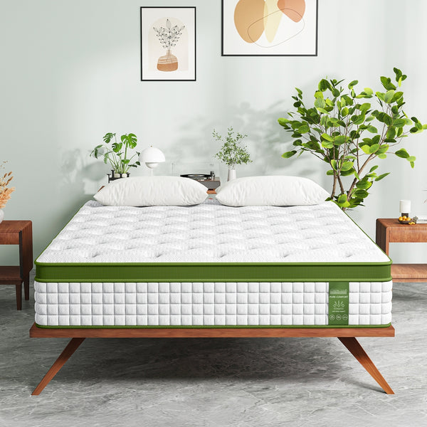 BedStory Double 30cm Hybrid Mattress Cooling Gel Memory Foam 5 Zone Pocket Spring Bed Temperature Regulating