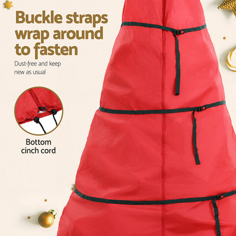 Jingle Jollys Christmas Tree Storage Bag Fits Up to 8ft Tree Xmas Bag Zipper Red