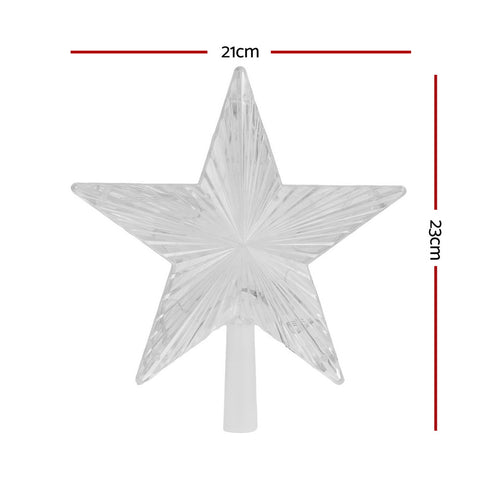 Jingle Jollys Christmas Tree Topper Star RGB LED Xmas Decor 80 Modes APP Control
