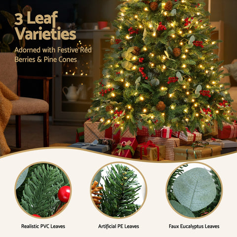 Jingle Jollys Christmas Tree 1.5m 160 LED Xmas Tree Party Decorations 355 Tips