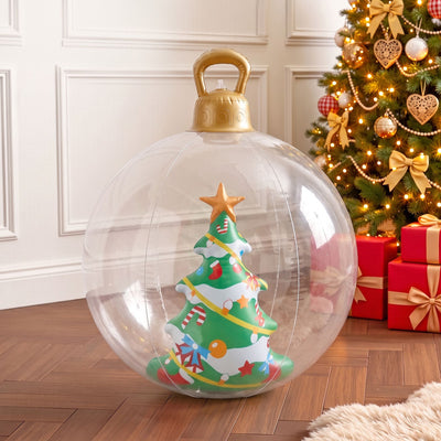 Jingle Jollys Christmas Inflatable Ball 60cm Tree Decoration Giant Bauble Clear