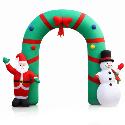 Jingle Jollys Christmas Inflatable Archwary 2.8M Illuminated Decorations