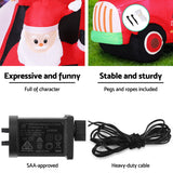 Jingle Jollys Christmas Inflatable Santa Truck 1.6M Height LED Decorations Illuminated