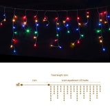 Jingle Jollys 12.5M Solar Christmas Lights Icicle String Light Multi Colour