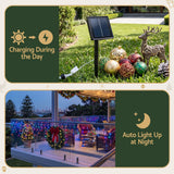 Jingle Jollys 12.5M Solar Christmas Lights Icicle String Light Multi Colour