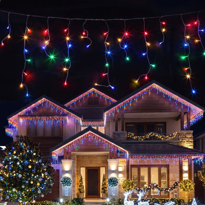 20M Christmas Lights Icicle Light 800 LED Multi-coloured Jingle Jollys
