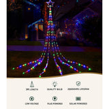 Jingle Jollys 3m Solar Christmas Lights Outdoor Fairy Waterfall Star Multicolour