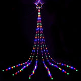 Jingle Jollys 3m Solar Christmas Lights Outdoor Fairy Waterfall Star Multicolour