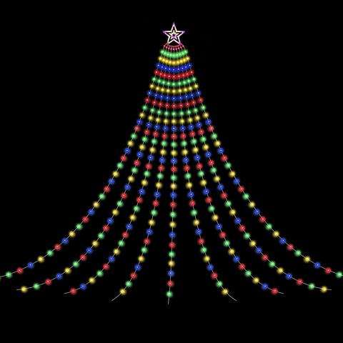 Jingle Jollys 3.8M Christmas Lights Waterfall String Light 340 LED
