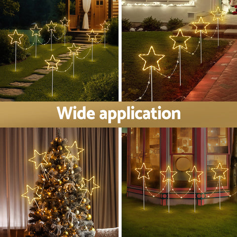 Jingle Jollys 4 PCS Christmas Lights Path Ground Light Garden Decorations 144 LED