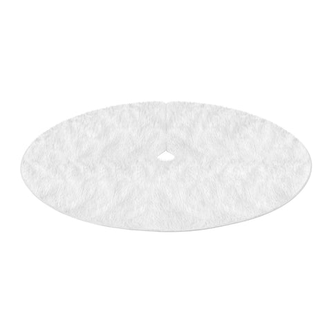 Jingle Jollys Christmas Tree Skirt 120cm Plush Xmas Fluffy Ornaments Decor White