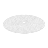Jingle Jollys Christmas Tree Skirt 90cm Plush Xmas Fluffy Ornaments Decor White